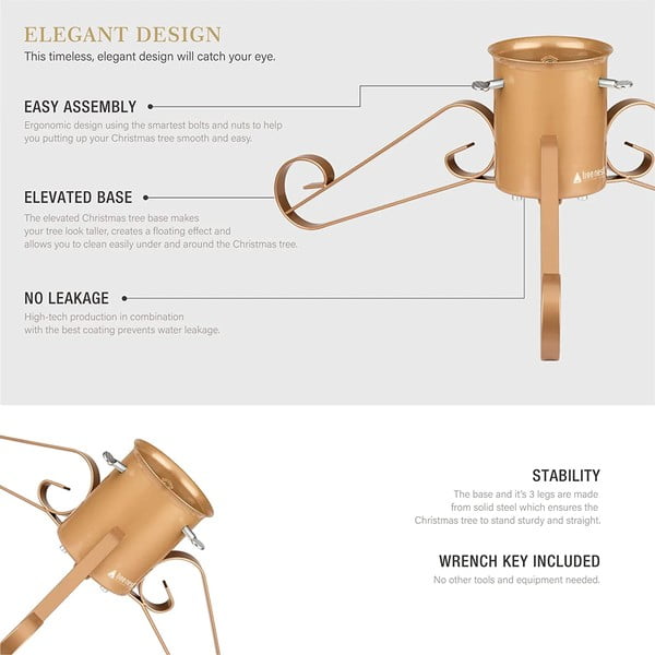 Suport metalic pentru brad de Crăciun Tree Nest Grace, roșu-image-3