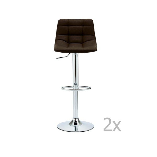 Scaune de bar maro închis rotative 2 buc. 88 cm Mario – Furnhouse-image-1