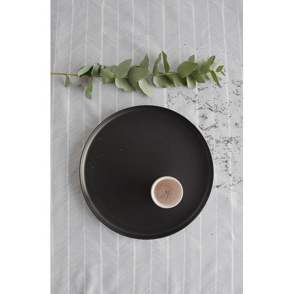 Farfurie mare din gresie ÅOOMI Luna, ø 27,5 cm, negru-image-2