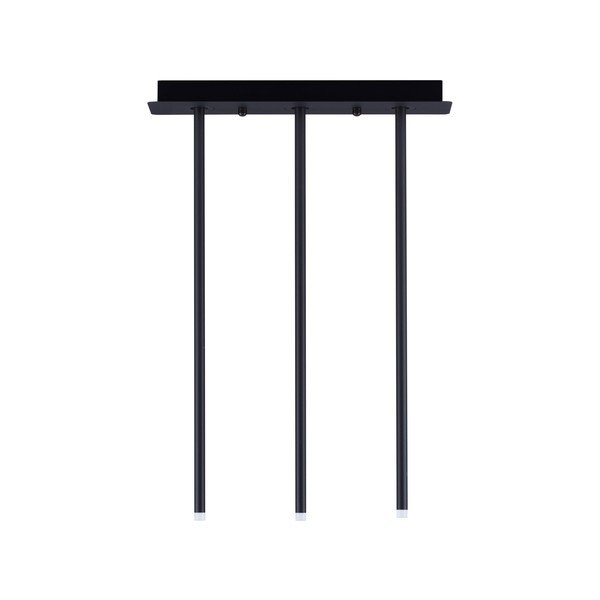 Plafonieră negru-mat LED cu structură flexibilă din aluminiu 10x45 cm Stilvi – Nova Luce