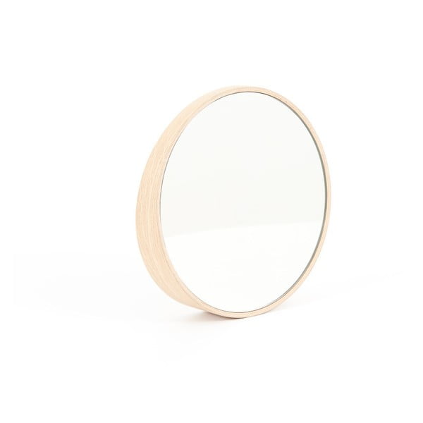 Oglindă de perete din lemn de fag HARTO, Ø 20,5 cm