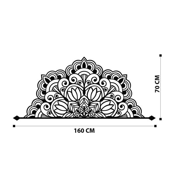 Decorațiune de perete din metal 160x70 cm Mandala – Wallity-image-2