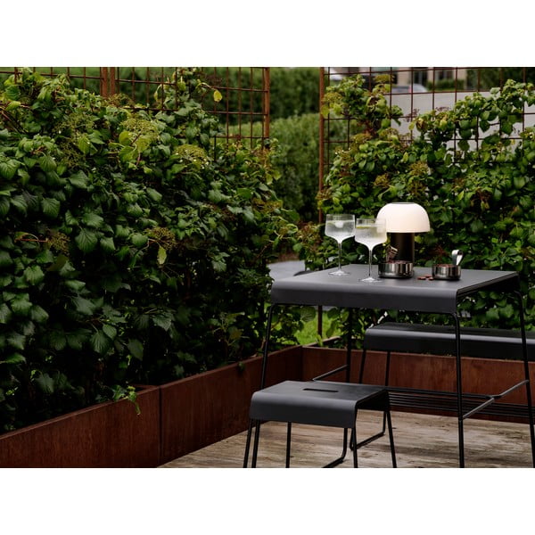 Masă de dining neagră din metal 58x75 cm A-Café – Zone-image-1