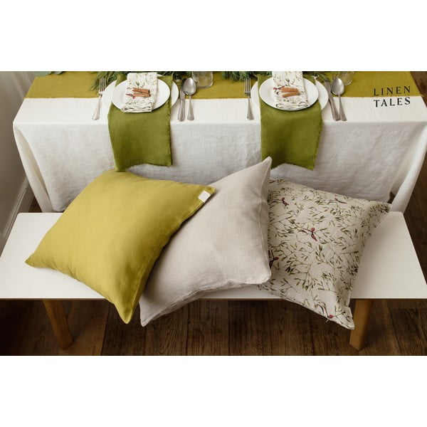 Față de pernă din in cu model de Crăciun 40x60 cm – Linen Tales-image-1