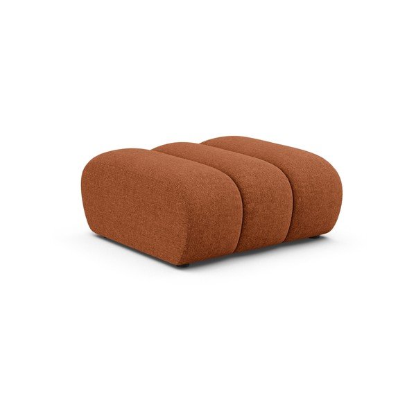 Taburet cărămiziu cu tapițerie din chenille Lupine – Micadoni 