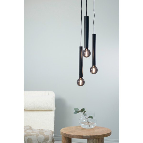 Lustră neagră cu abajur din metal 25x25 cm Sencillo - Markslöjd-image-1