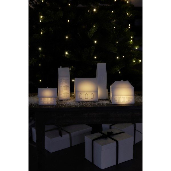 Decorațiune luminoasă albă cu baterii Copenhagen Half-Timbered House – Sirius-image-1