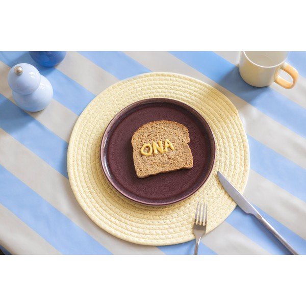 Farfurie burgundy din gresie ø 22 cm Duna – ONA-image-1