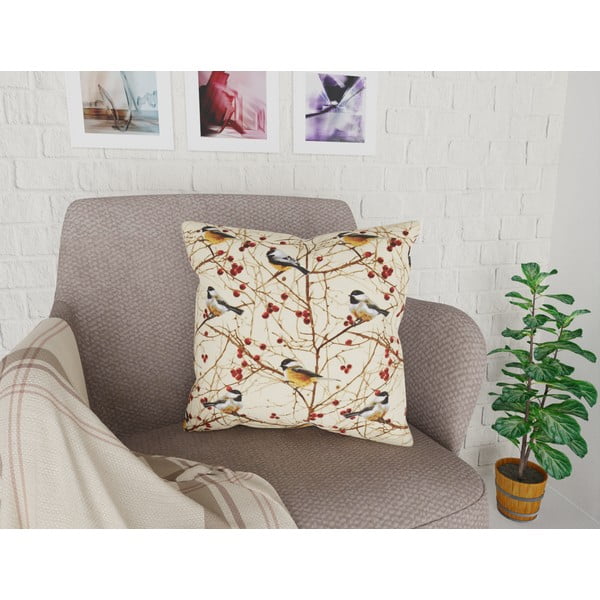 Față de pernă cu amestec din bumbac Vitaus Meluda, 43 x 43 cm-image-1