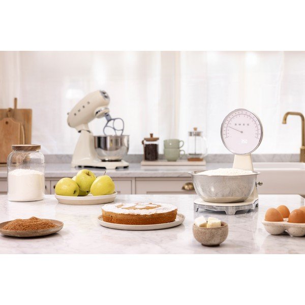 Cântar de bucătărie crem din plastic digital – SMEG-image-1