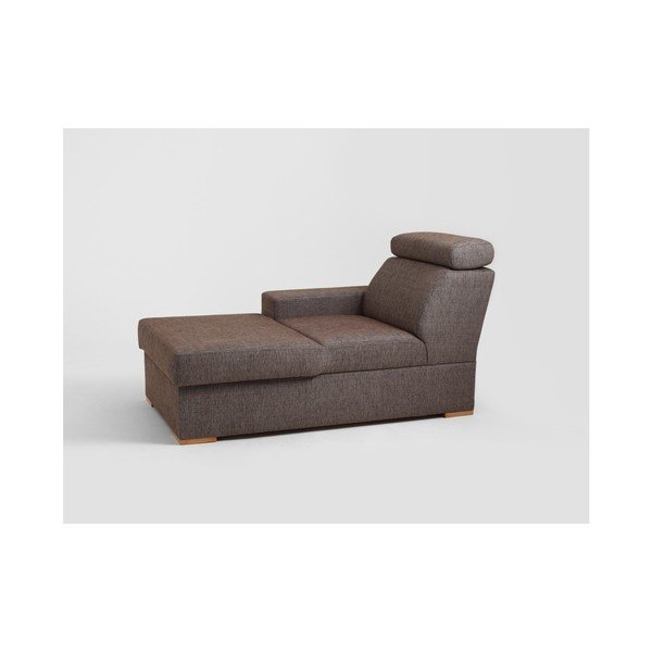 Șezlong cu cotieră pe partea stângă Custom Form Atlantica, maro-image-4