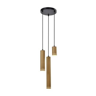 Lustră negru/auriu cu abajur din metal Tubo – Candellux Lighting