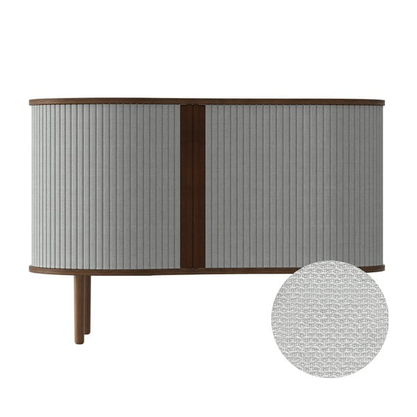 Comodă gri/maro joasă cu aspect de lemn de stejar cu ușă glisantă 100x67 cm Audacious – UMAGE-image-4