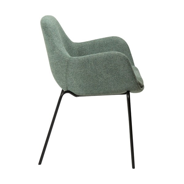 Fotoliu verde deschis cu tapițerie din țesătură bouclé Zimmer – DAN-FORM Denmark-image-2