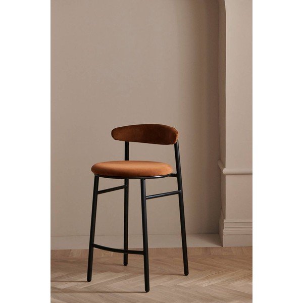 Scaun de bar maro coniac din metal (înălțime șezut 66 cm) Doggi – Ellos Home-image-1