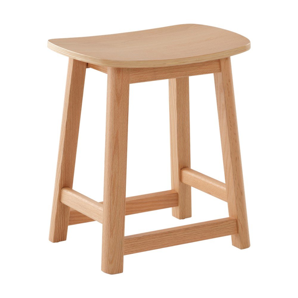 Scaun tip taburet în culoare naturală din lemn de stejar Selene – Jotex