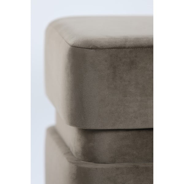 Taburet maro închis cu tapițerie din catifea Piazza – Light & Living-image-4