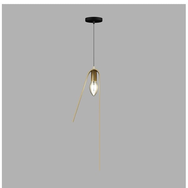 Lustră neagră/aurie cu abajur din metal Fold – Squid Lighting-image-3
