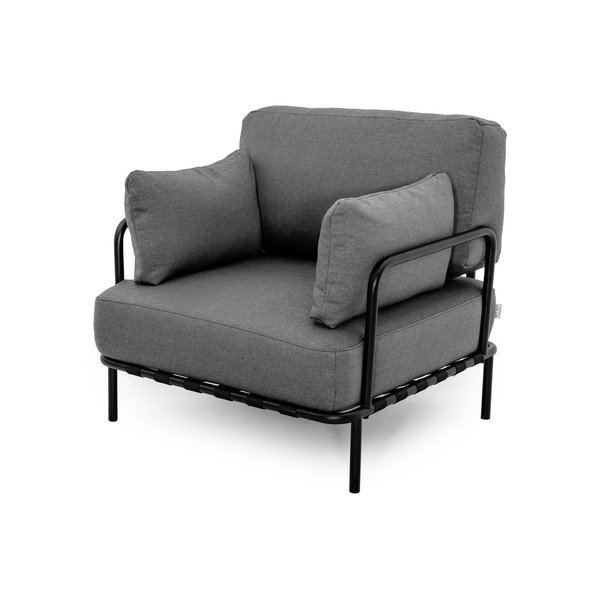 Fotoliu de grădină gri închis capitonat Salve – Sit Sit-image-3