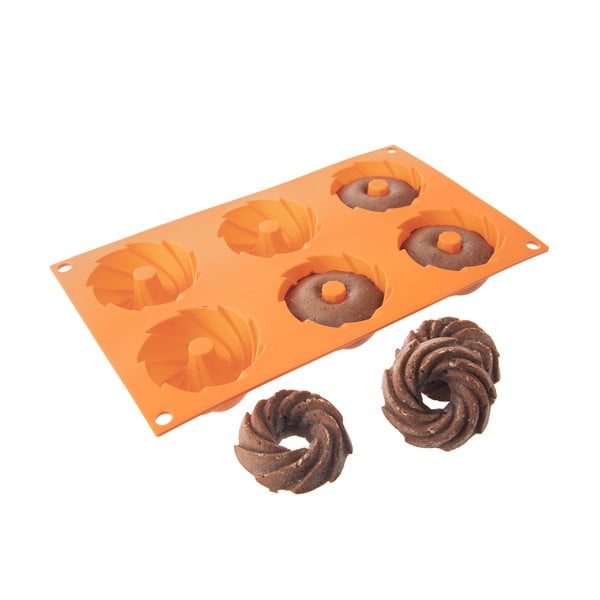 Formă de copt pentru mini-prăjiturele Bundt din silicon 17x28 cm – Orion-image-2