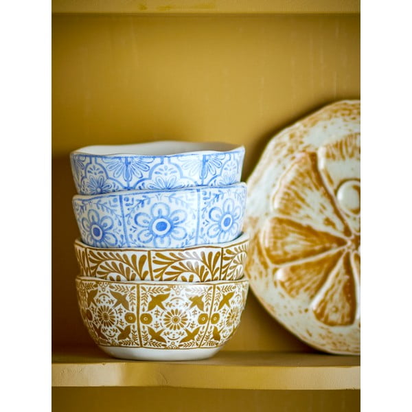 Boluri mici albastre/portocalii 4 buc. din gresie 200 ml Milton – Bloomingville-image-4