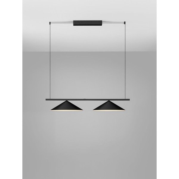 Lustră negru-mat LED din aluminiu Lui – Nova Luce-image-3