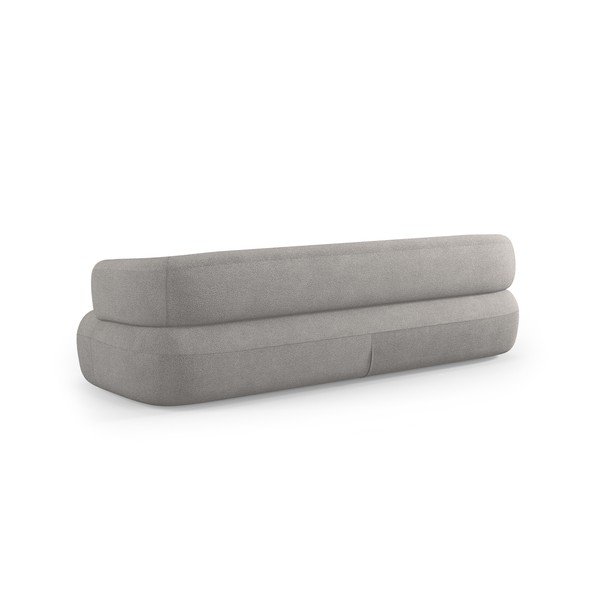 Canapea gri deschis cu tapițerie din țesătură bouclé 226 cm Jenny – Micadoni -image-3