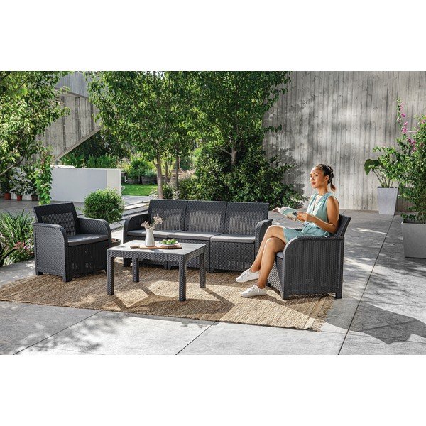 Set mobilier de grădină Keter Rosali, gri-image-2