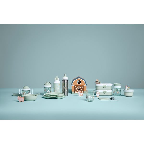 Cană pentru copii albă/verde-deschis din tritan 300 ml Little farm – Mepal-image-2