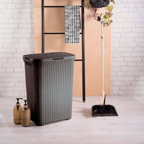 Coș de rufe Curver Hamper, 40 l, maro-image-1