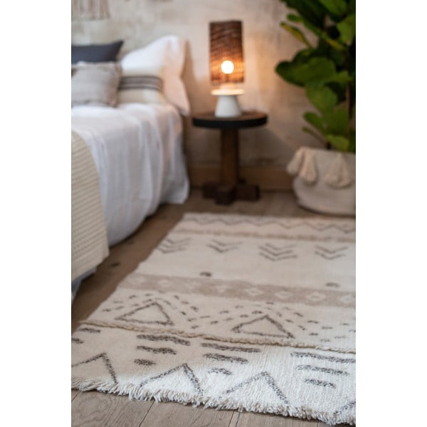 Covor crem lavabil/țesut manual din lână 80x140 cm Lakota Day – Lorena Canals-image-1