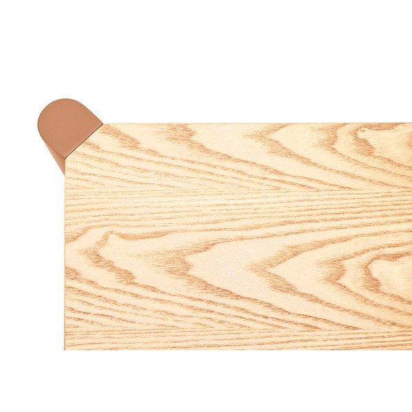 Etajeră cărămizie/în culoare naturală deschisă cu aspect de lemn de stejar 126x84x43 cm Bona – Teulat-image-4