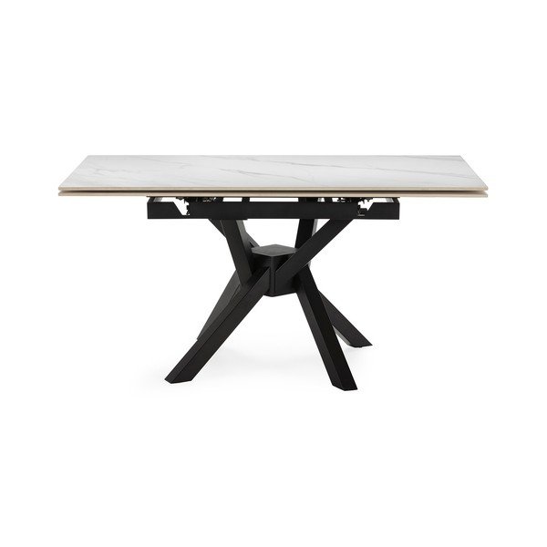 Masă de dining extensibilă cu blat din piatră cu blat suplimentar 90x150 cm Arlene – Marckeric