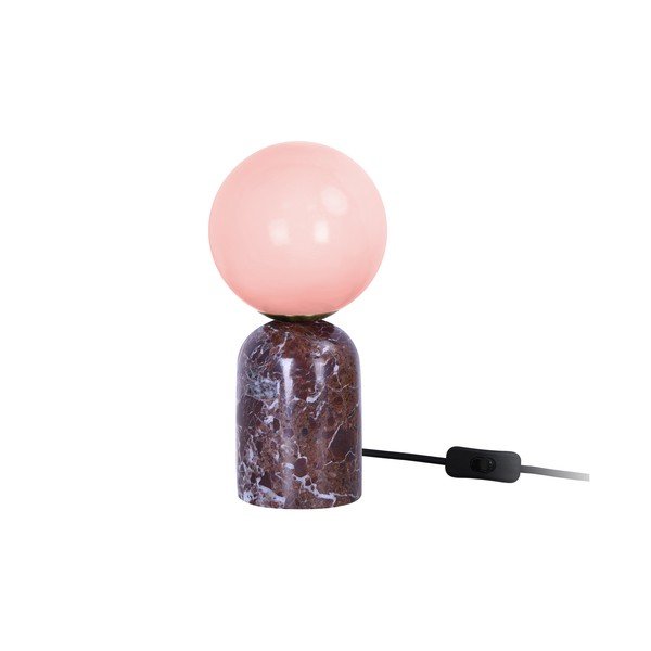 Veioză burgundy din marmură (înălțime 20 cm) Lazio Sphere – Leitmotiv-image-2