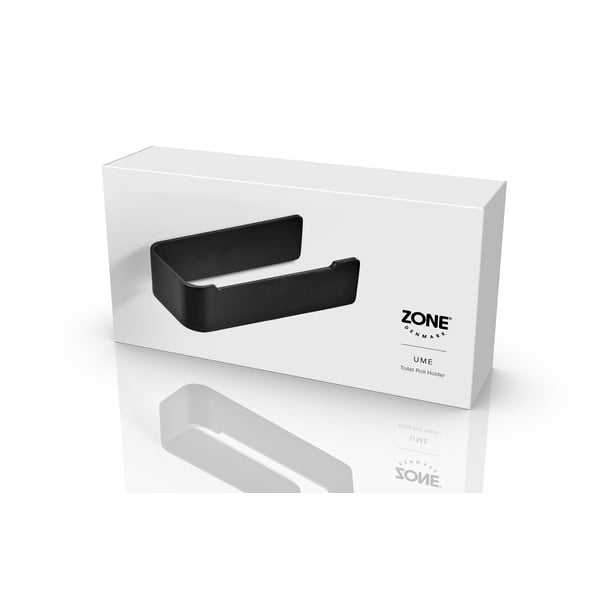 Suport pentru hârtie igienică negru de montat pe perete din metal Ume – Zone-image-4