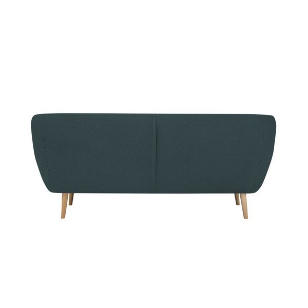Canapea cu 2 locuri și picioare de culoare deschisă Mazzini Sofas Sicile, albastru închis-image-2