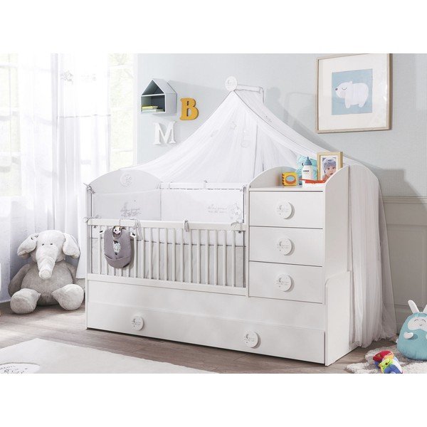 Pătuț alb cu spațiu de depozitare 80x180 cm Cotton – Kalune Design-image-4