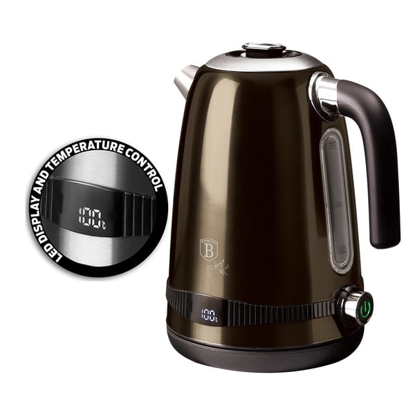 Ceainic electric maro de 1,7 l Shiny Black Collection - BerlingerHaus-image-2