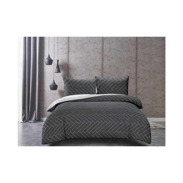 Lenjerie de pat din bumbac satinat DecoKing Panels, 135 x 200 cm-image-1