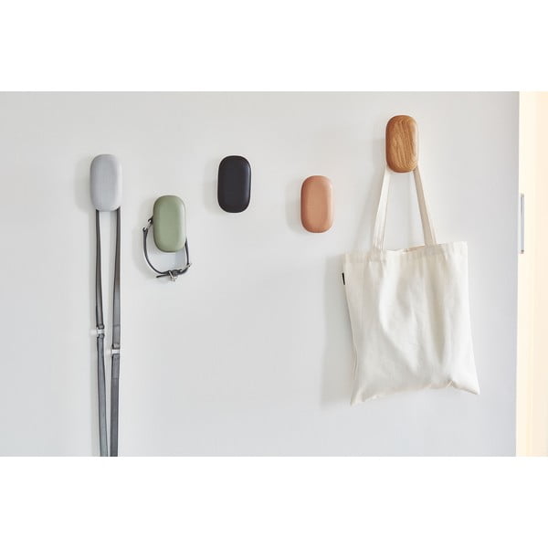 Cârlig negru de montat pe perete din lemn de stejar Gemma Oak Black – MiaCara-image-3