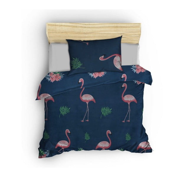 Lenjerie de pat pentru copii albastru-închis/roz pentru pat de o persoană 140x200 cm Big Filamin – Mijolnir