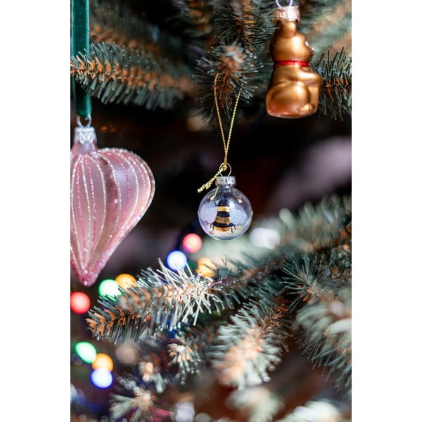 Globuri de Crăciun lucrate manual 12 buc. din sticlă ø 3 cm Bee Mini – Sass & Belle-image-1