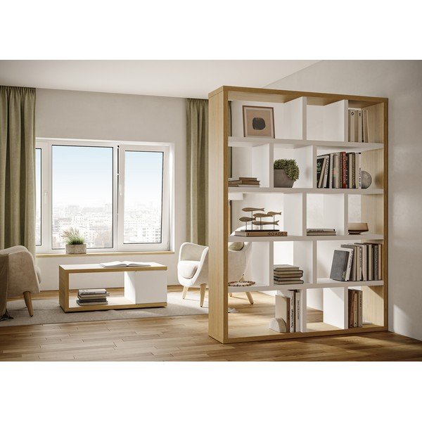 Bibliotecă alb-natural 150x198 cm Berlin – TemaHome-image-1