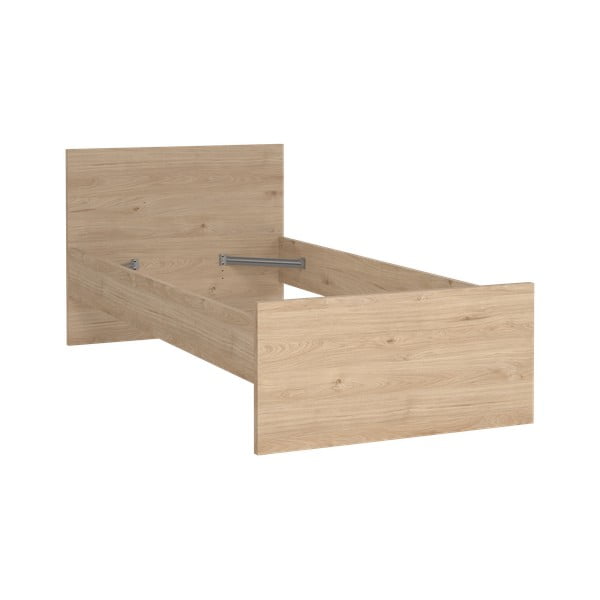 Pat în culoare naturală cu aspect de lemn de stejar 90x190 cm Naia – Tvilum