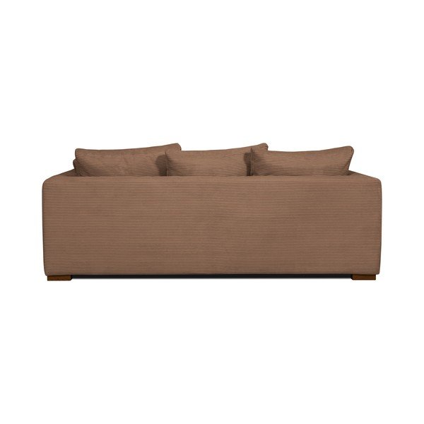 Canapea maro deschis cu tapițerie din catifea reiată  175 cm Comfy – Scandic-image-3