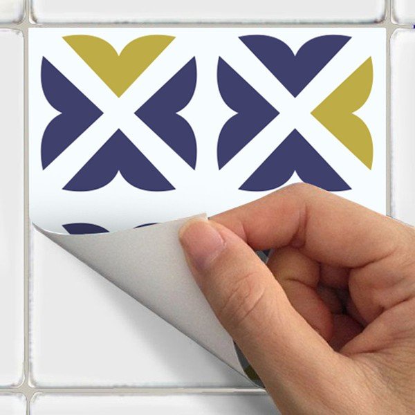 Set 30 autocolante de perete Ambiance Tiles Azulejos Vinito, 15 x 15 cm-image-1