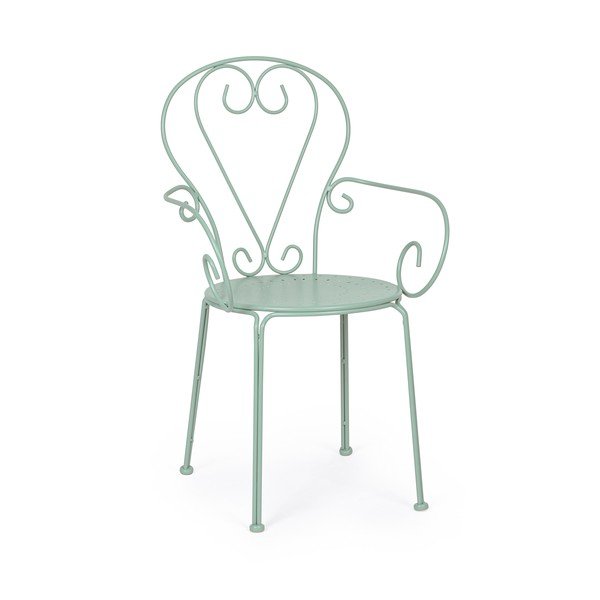 Scaun de grădină verde mentă din metal Etienne – Bizzotto
