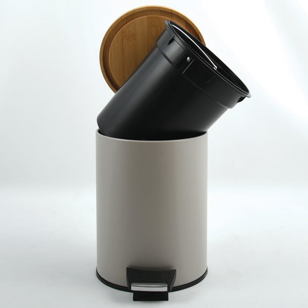 Coș de gunoi taupe cu pedală din oțel 3 l   Adonis – Spirella-image-2