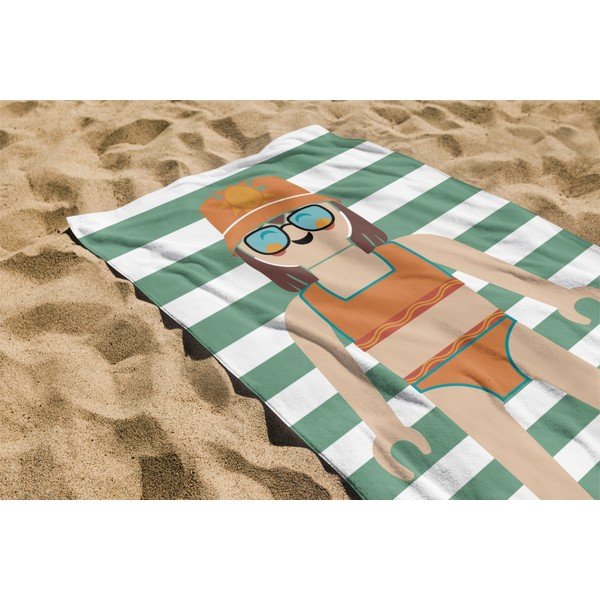 Prosop de plajă verde din bumbac din frotir 75x140 cm Summer Girl – Playmobil-image-1