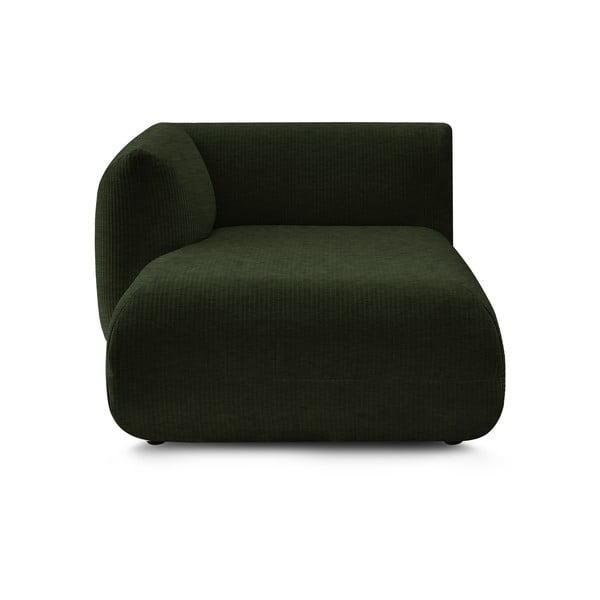 Modul pentru canapea verde cu tapițerie din catifea reiată  (cu colțar pe partea stângă ) Lecomte – Bobochic Paris